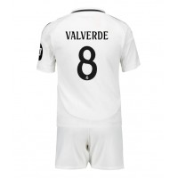 Real Madrid Federico Valverde #8 Hjemmebanesæt Børn 2024-25 Kortærmet (+ Korte bukser)